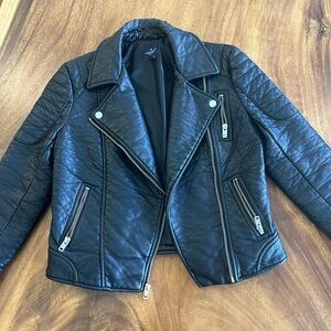 American Eagle Faux Leather Moto Jacket Womens Size XS